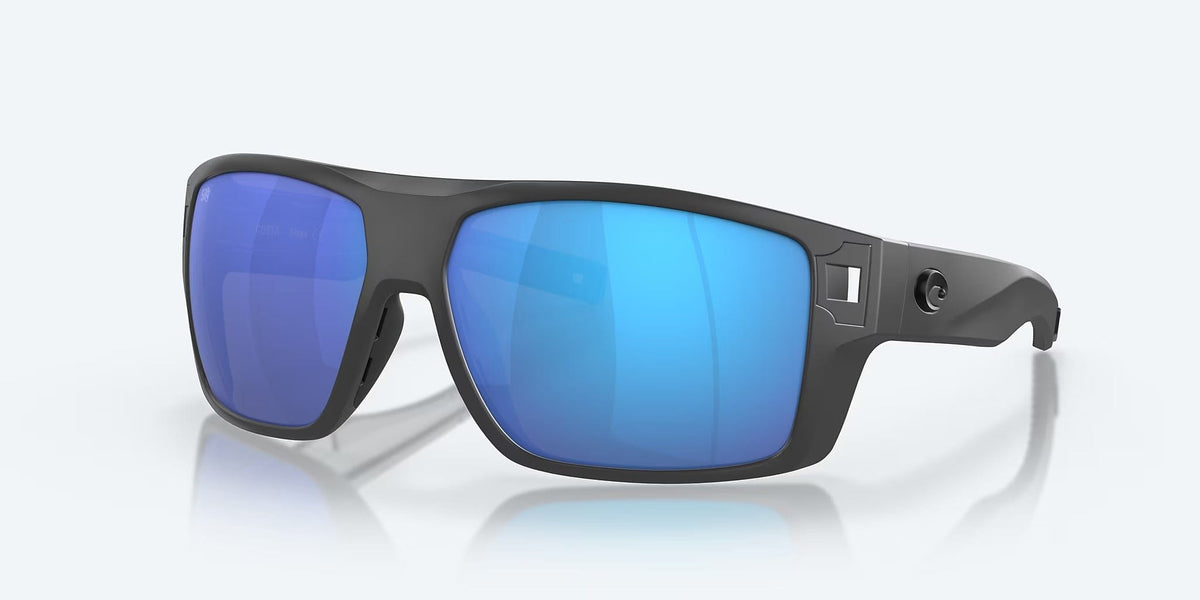 Costa Del Mar Diego Polarized Sunglasses (580G - Glass Lenses) Matte Gray Blue Mirror 580G
