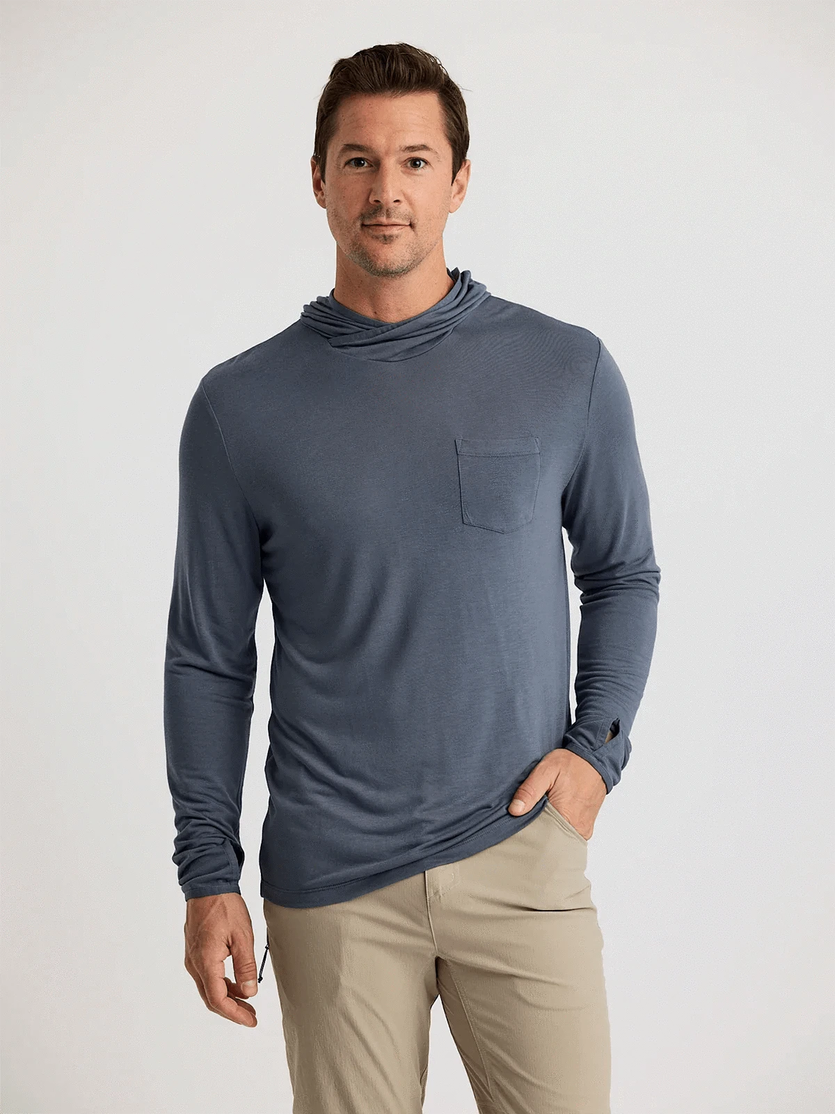 Free Fly Lightweight Bamboo Hoodie Storm Cloud / S