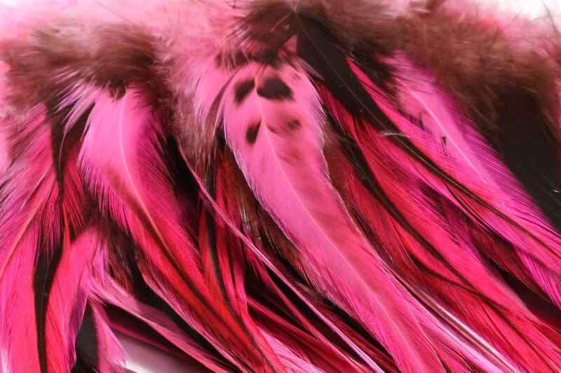 Badger Saddle Hackle Hot Pink