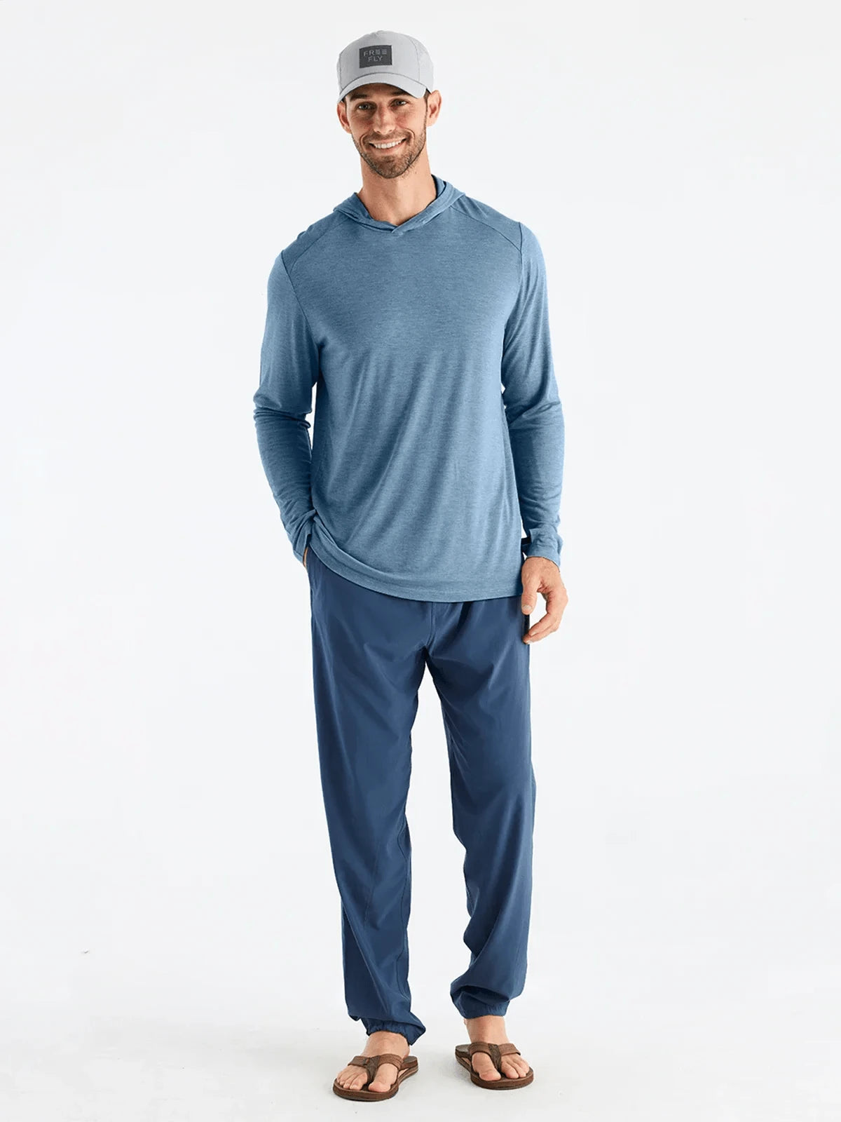 Free Fly Bamboo Shade Hoody M / Heather Slate Blue
