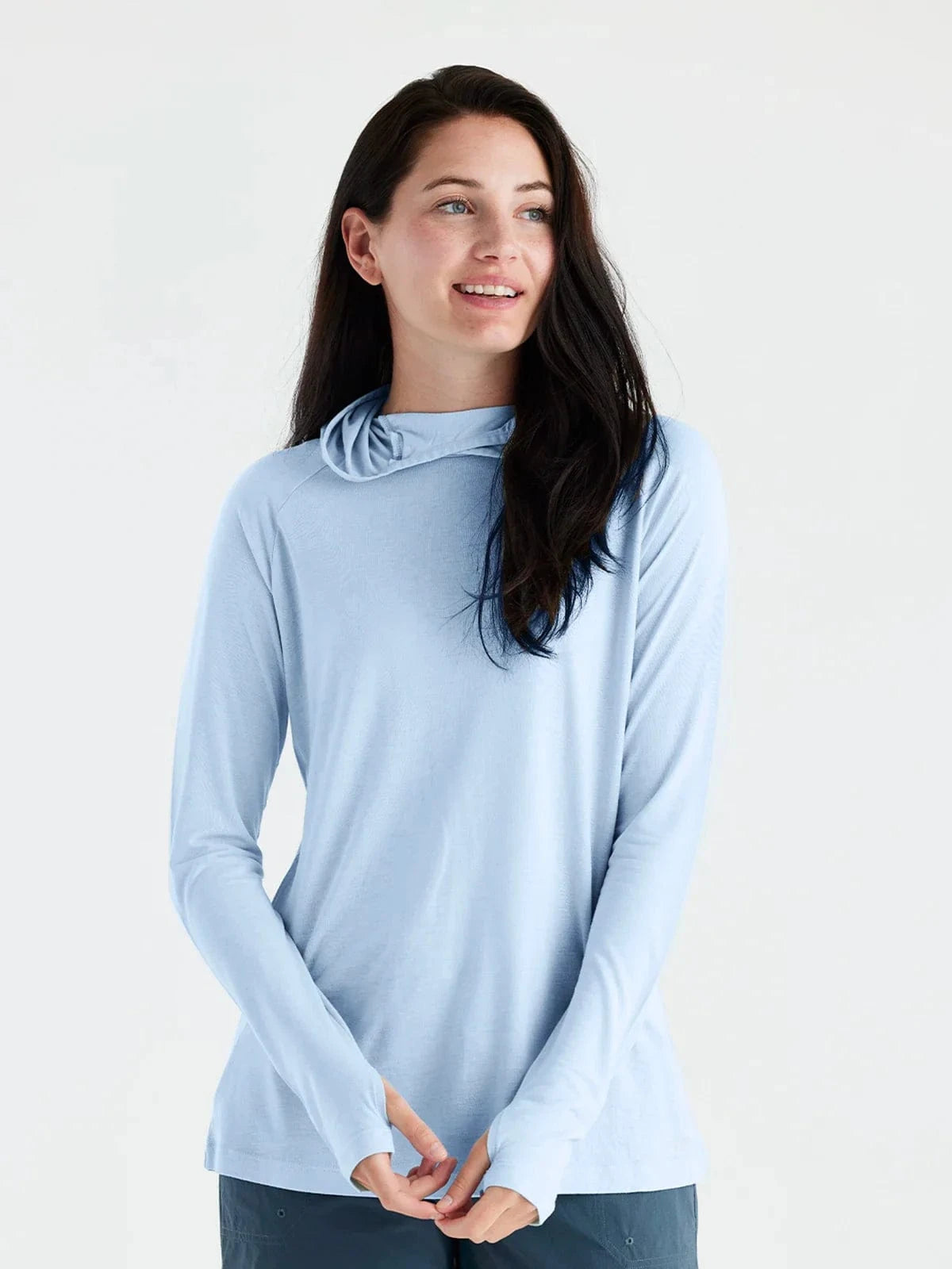 Free Fly Women's Bamboo Lightweight Hoodie II Ocean Mist / S