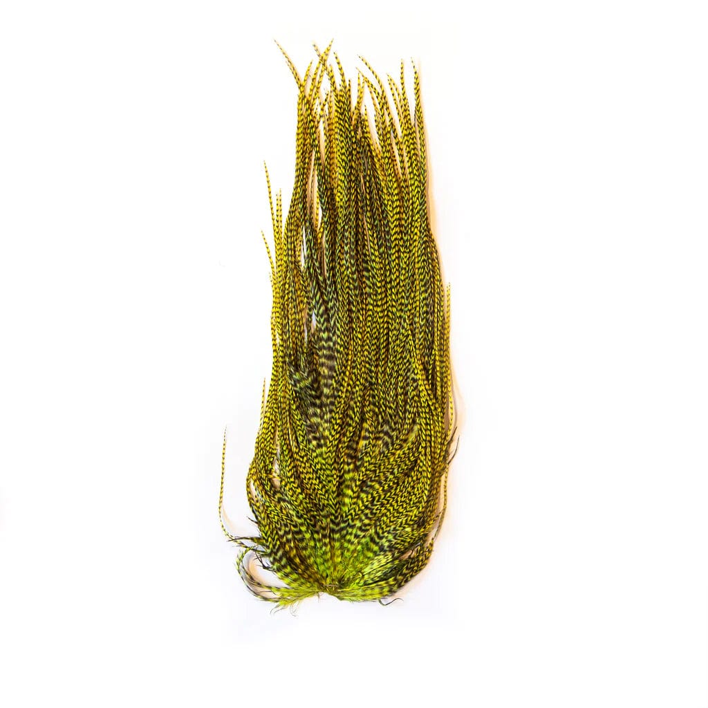 Cordeiro&#39;s Flatwing Saddle - Silver Grade Chartreuse Grizzly