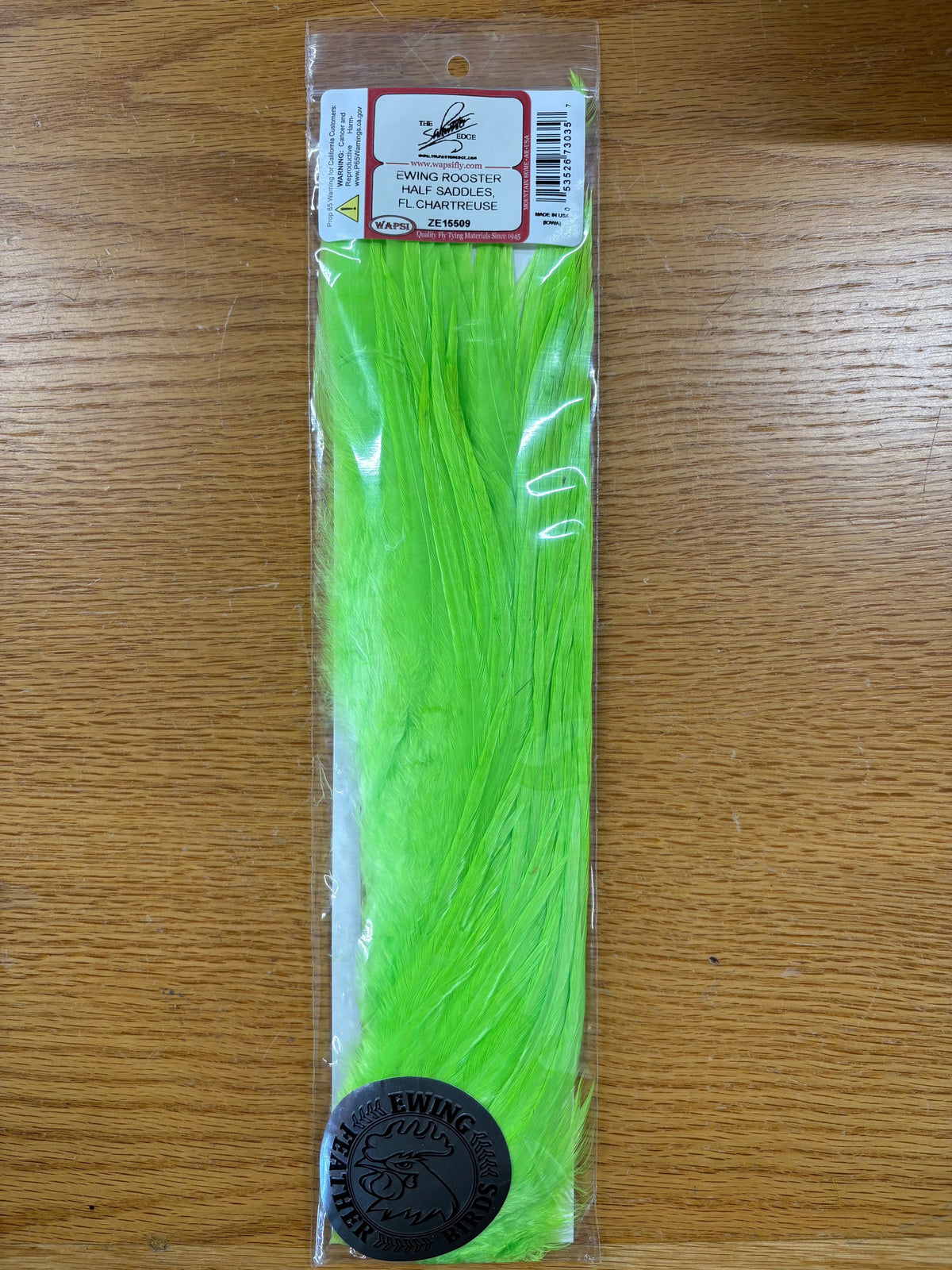 Ewing Half Rooster Saddle Fluorescent Chartreuse