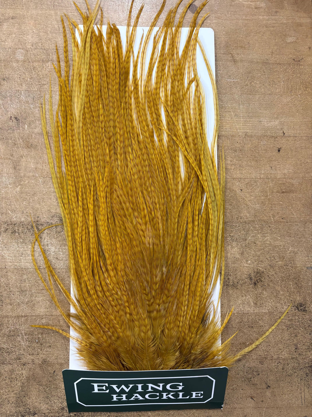 Ewing Saddle Hackle Golden Olive Grizzly