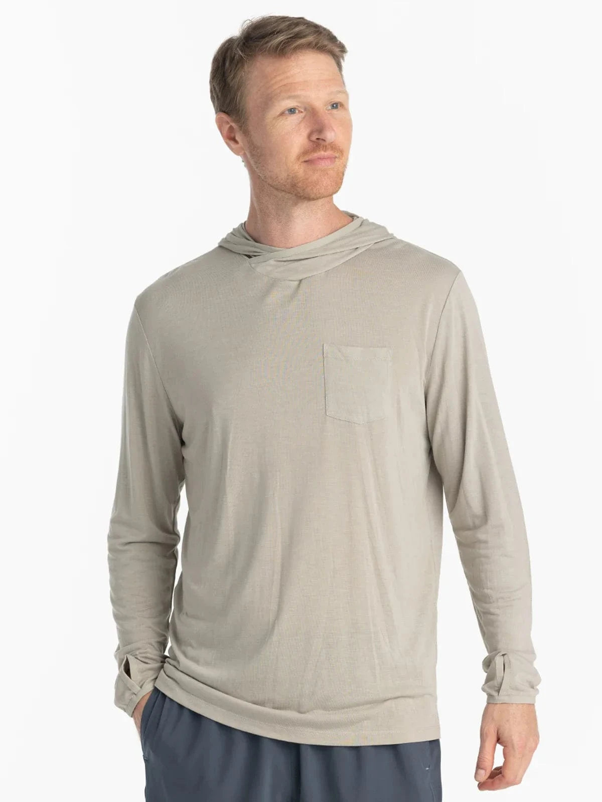 Free Fly Lightweight Bamboo Hoodie Sandstone / S
