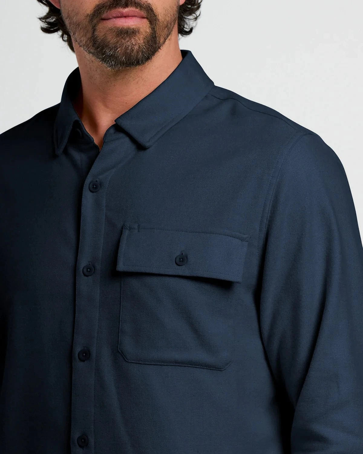 Free Fly Seawool Flannel Shirt Deep Navy / M