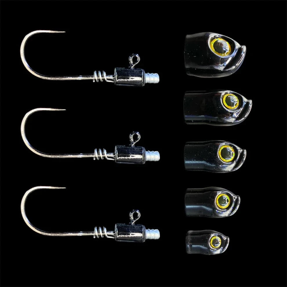 Stack Tackle Screwy Head Jigs 5/0 / Black