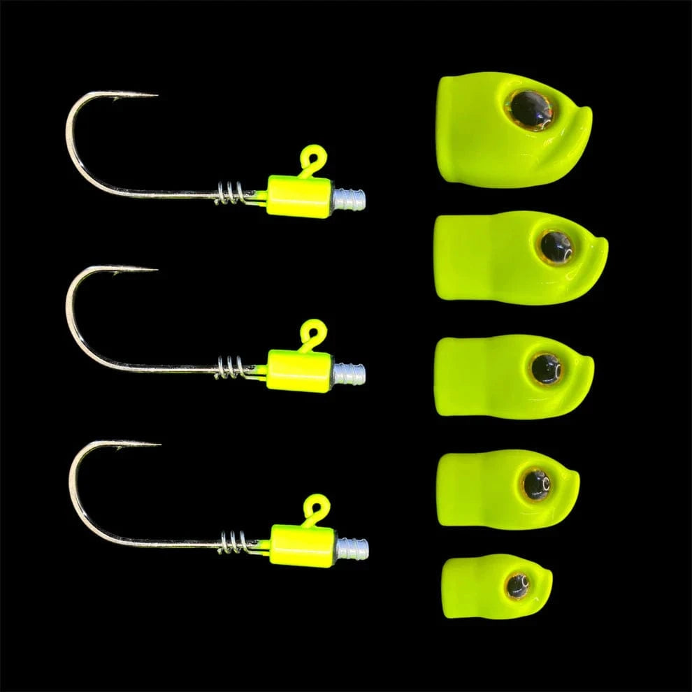 Stack Tackle Screwy Head Jigs 5/0 / Chartreuse
