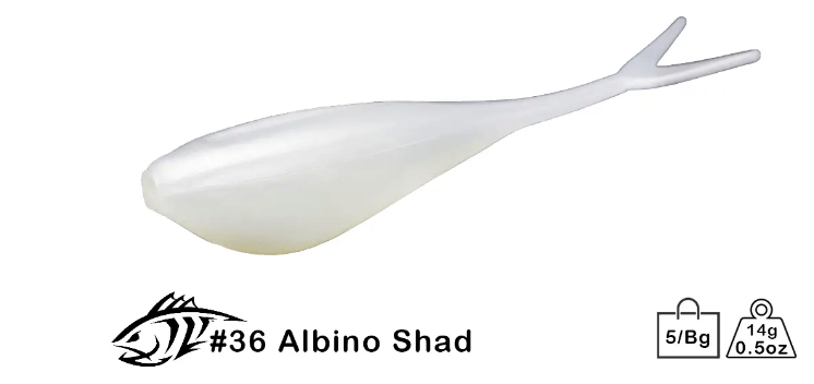 Lunker City Fin-S Shad Albino Shad