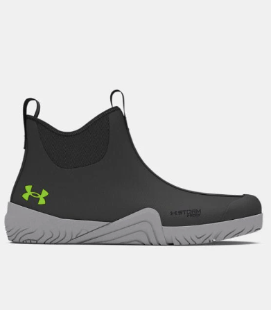 Under Armour Charged Shoreman Deck Boot 7 / Castlerock / Mod Gray / Lime Surge