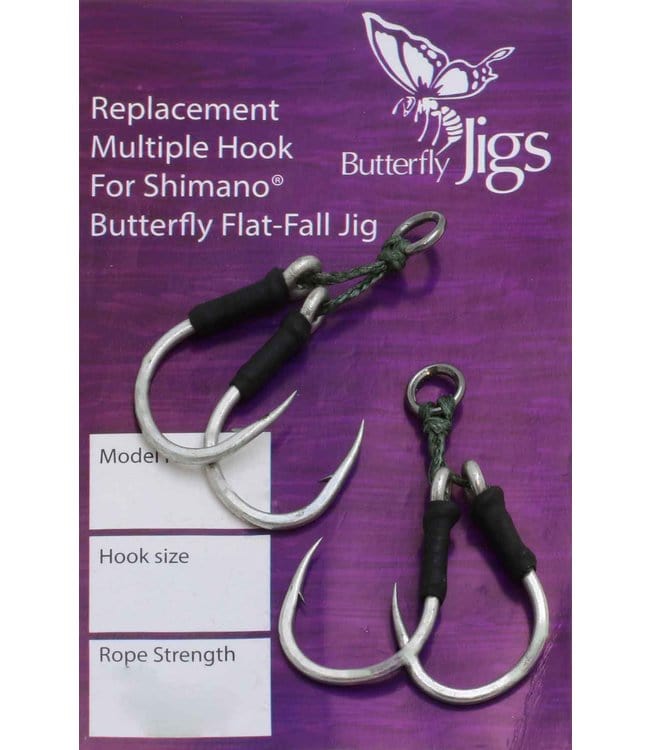 Shimano Replacement Butterfly Flat-Fall Jig Hooks