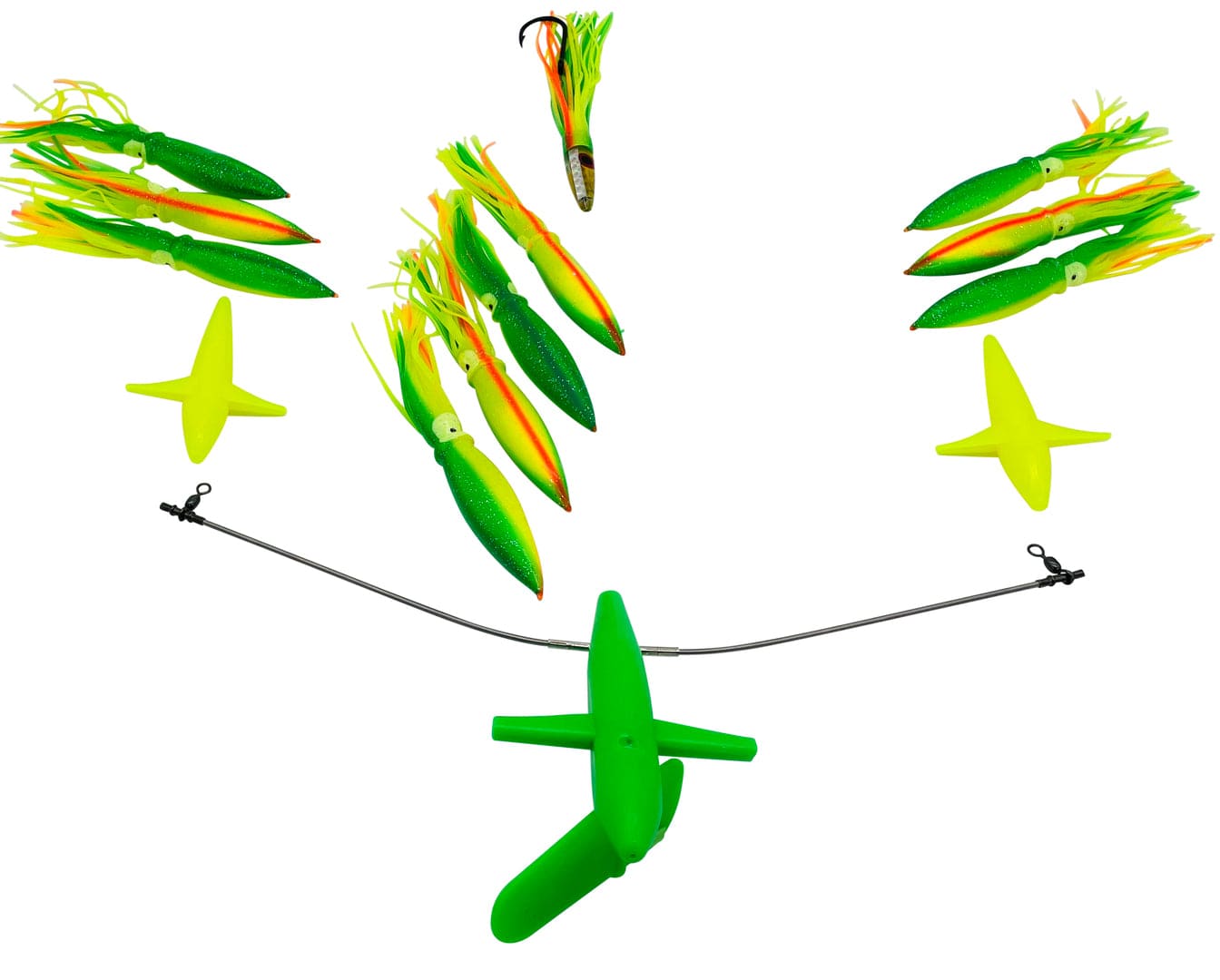 Chatter Lures 19" Side Tracker - 9" Floating Squid Green
