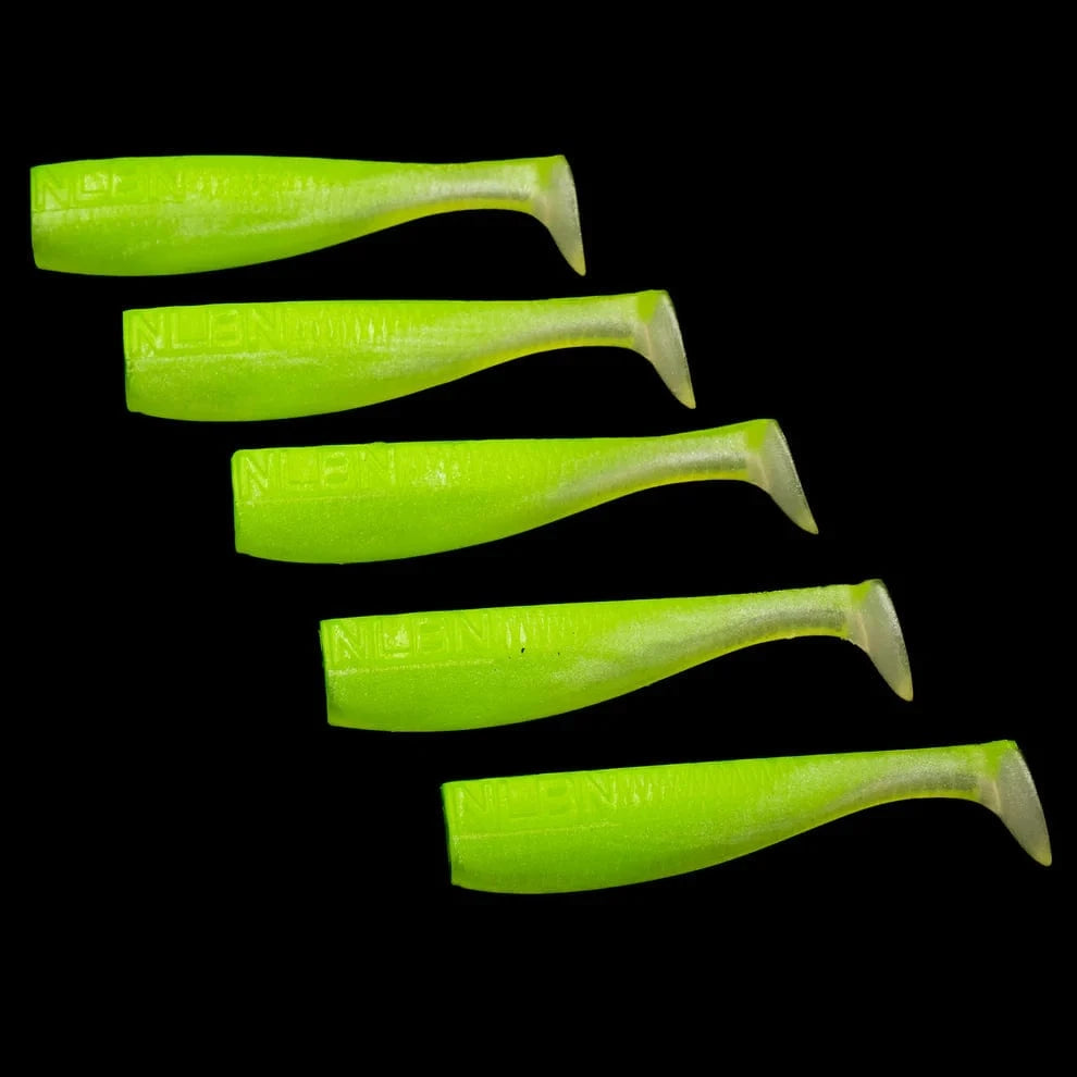 No Live Bait Needed (NLBN) 3&quot; Paddle Tail Swimbait Limesider