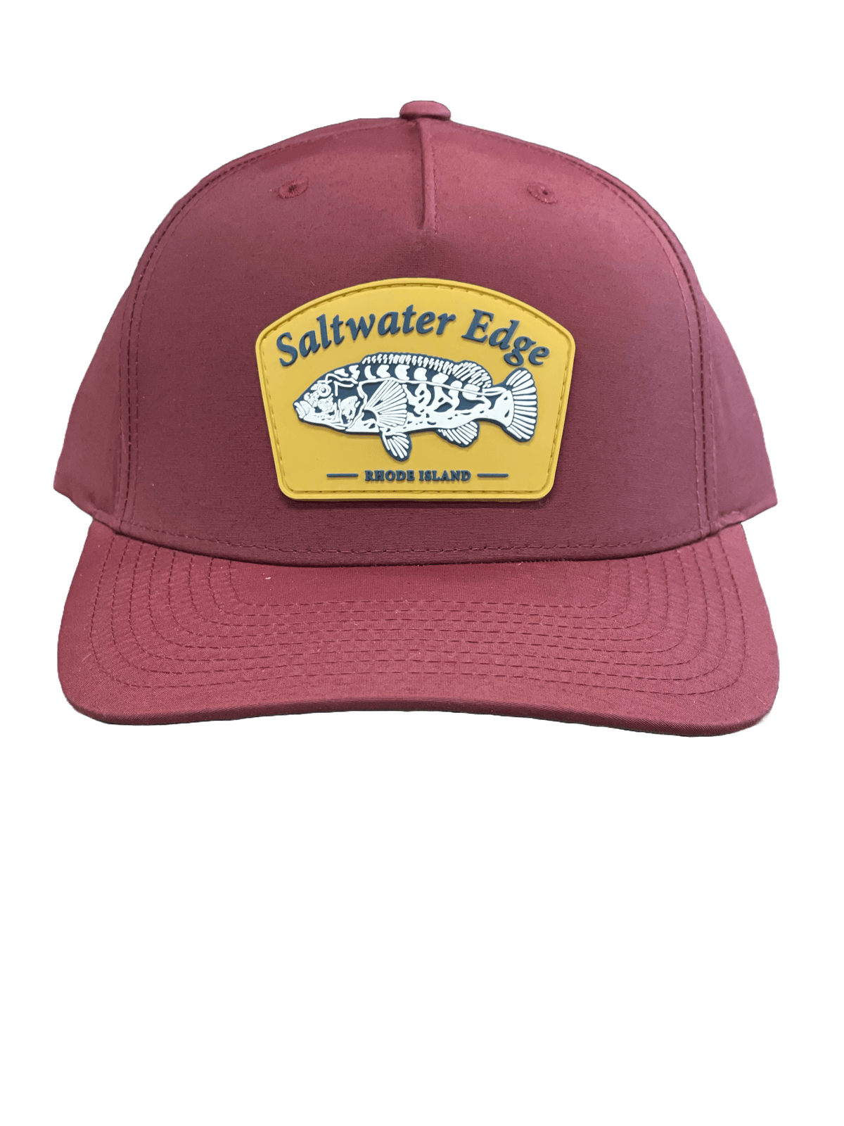 Saltwater Edge Tog Patch Hat Red Sport Mesh - Snap Back