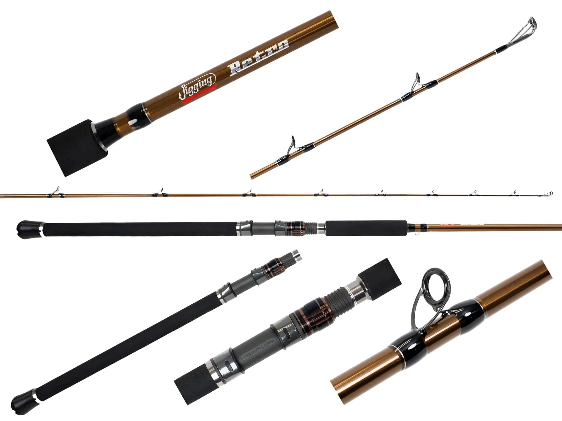 Jigging World Retro Rods JW-RET761BRC-M (straight guides/no trigger)