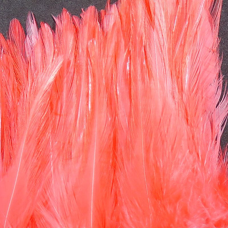 Dyed over White Strung Chinese Saddle Hackle
