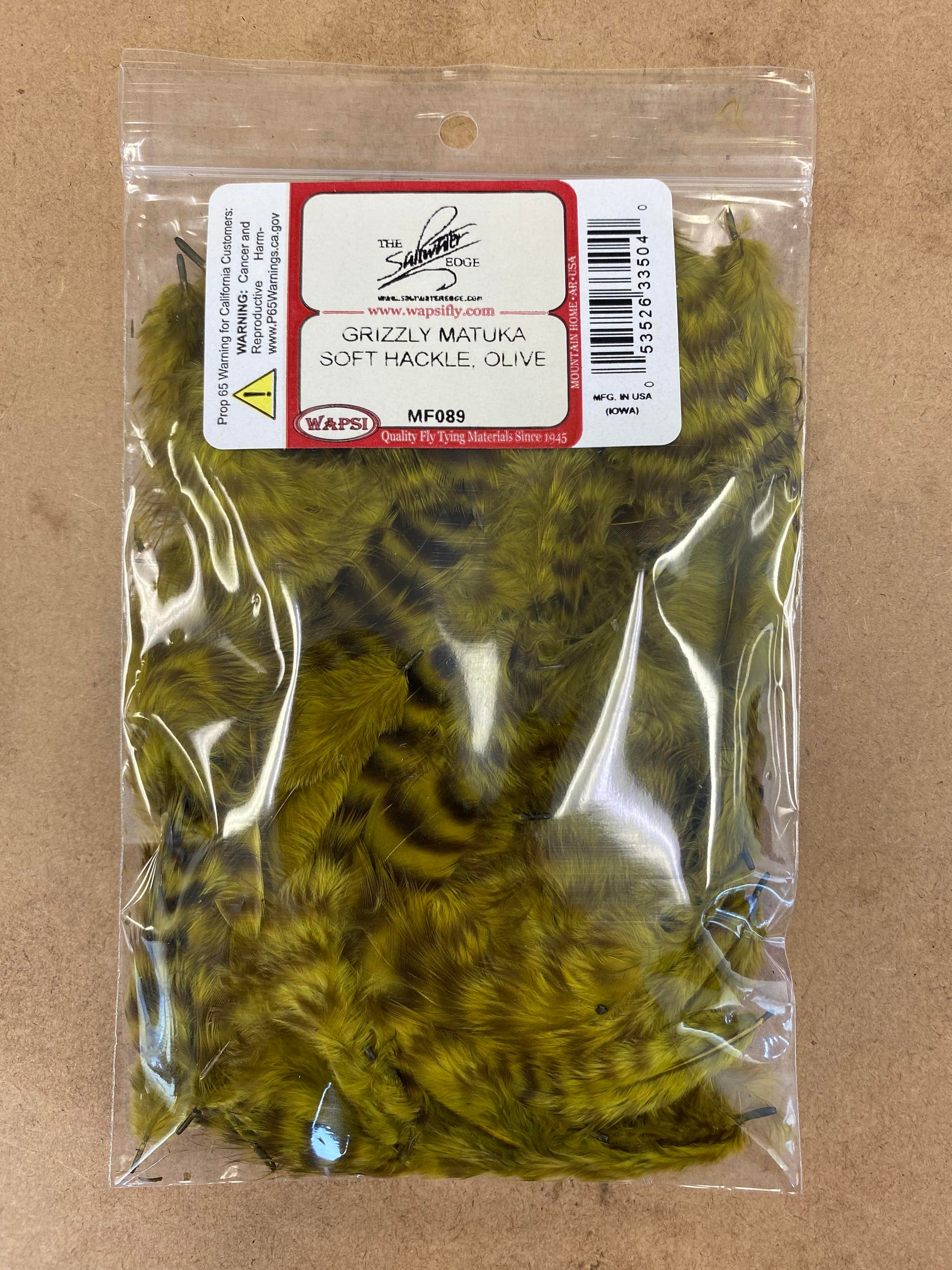 Grizzly Matuka Soft Hackle Sand
