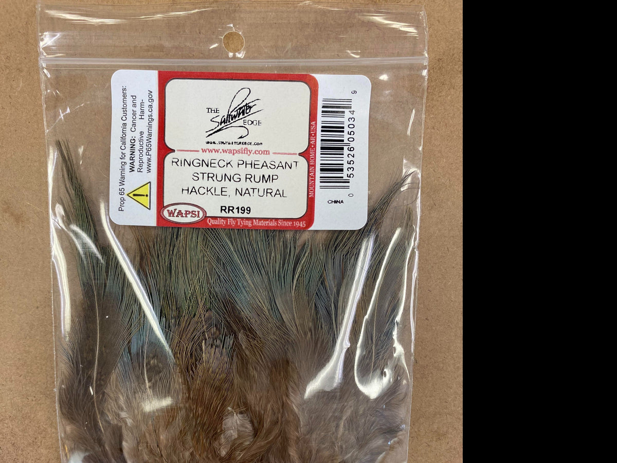 Ringneck Pheasant Strung Rump Hackle Natural