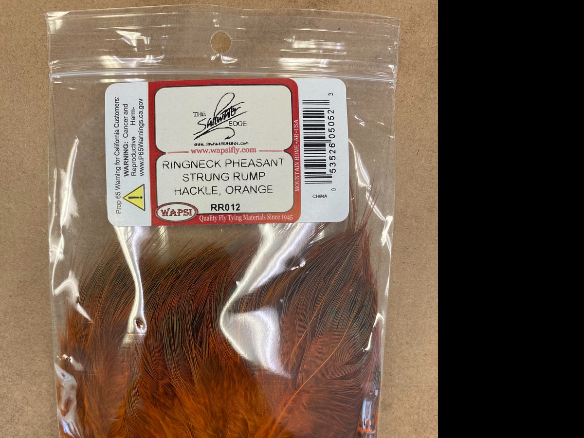 Ringneck Pheasant Strung Rump Hackle Orange