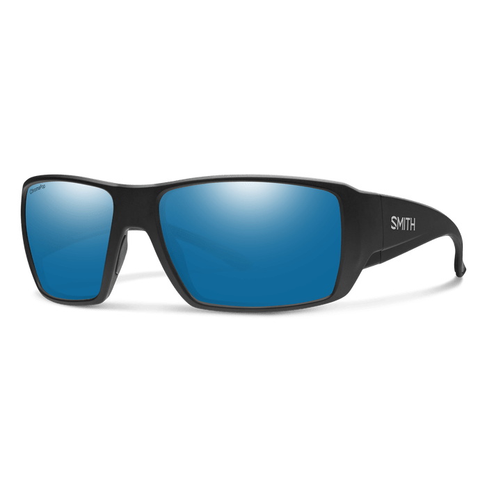 Smith Guide&#39;s Choice XL Matte Black + ChromaPop Glass Polarized Blue Mirror Lens