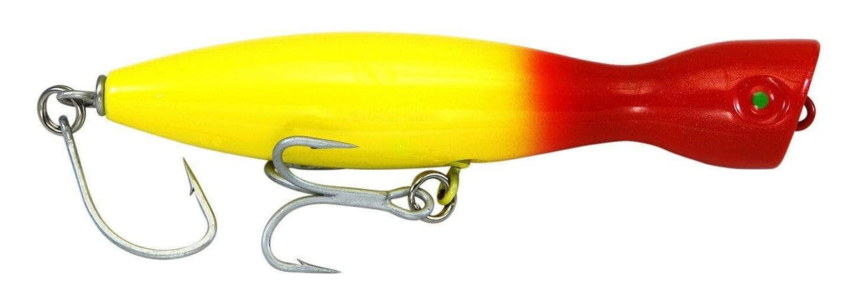 Super Strike Floating Little Neck Poppers 1 oz / Red Head/Yellow