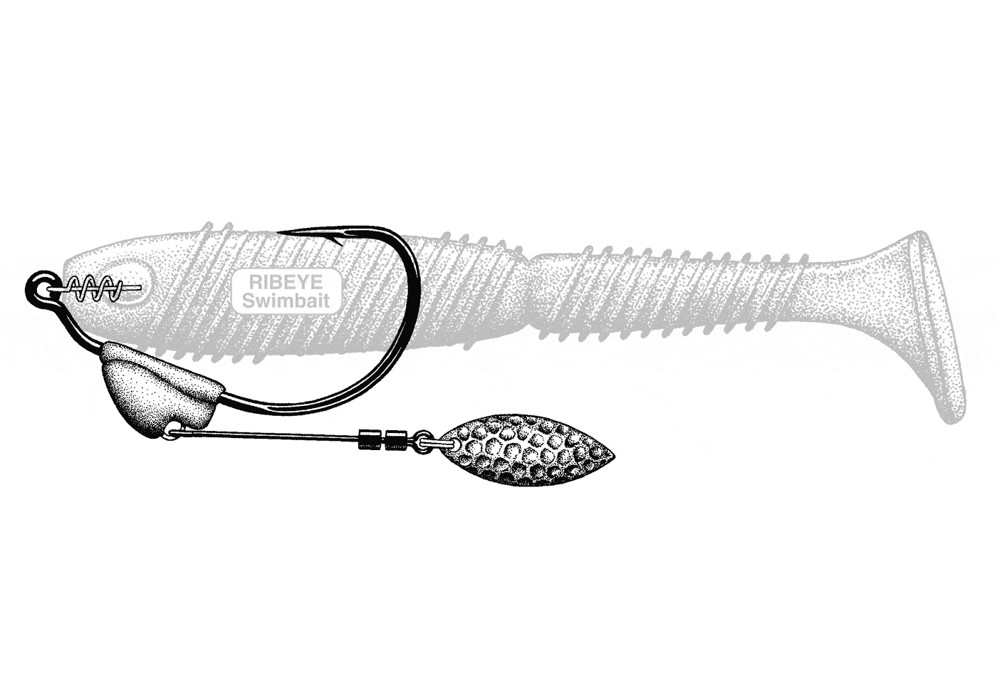 Owner Flashy Swimmer Hooks - Nickel Willow Leaf