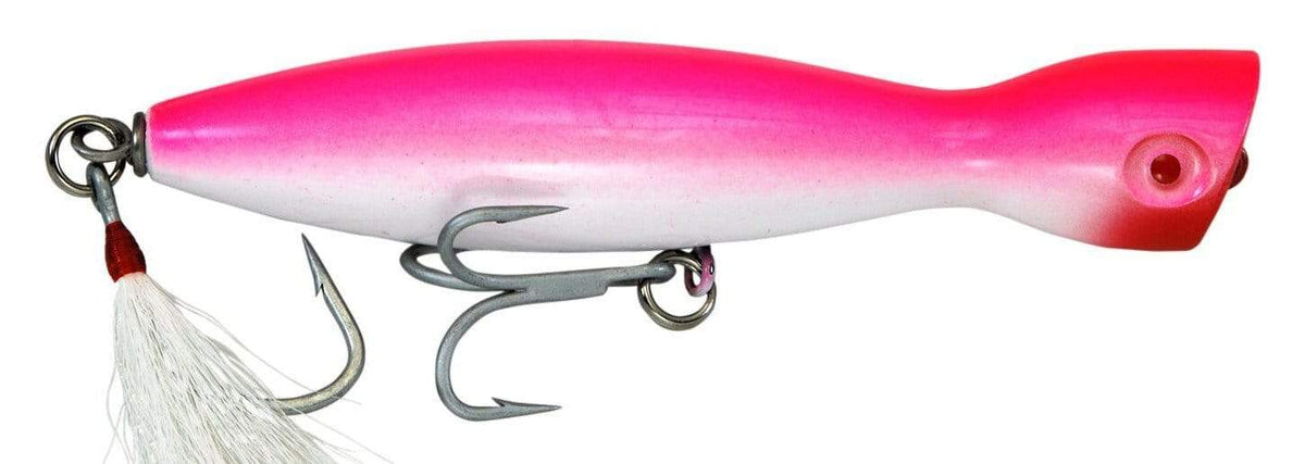Super Strike Heavy Little Neck Poppers 2 3/4 oz / Pink/White