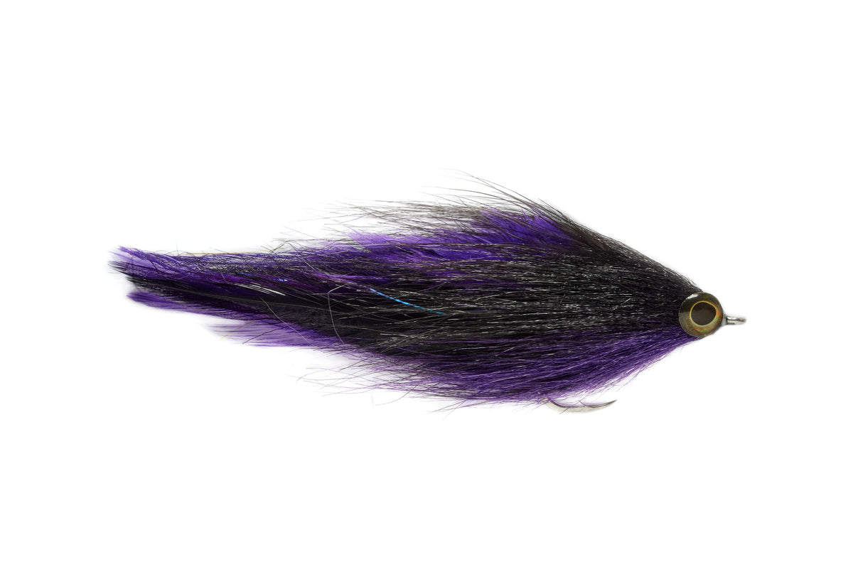 Two Tone Brushy #4/0 / Black and Purple