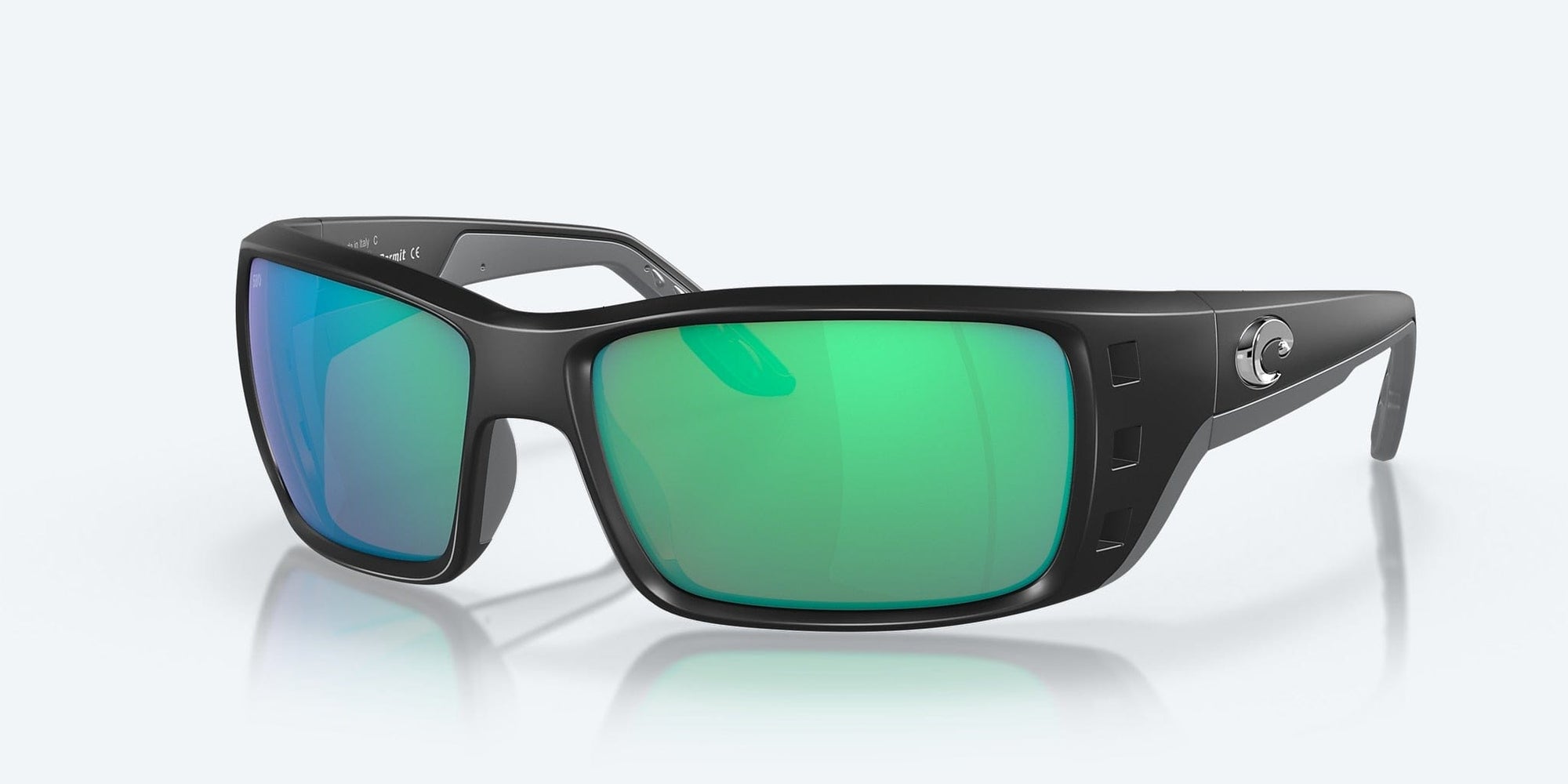 Costa Del Mar Permit Polarized Sunglasses (580G - Glass Lenses) Matte Black - Blue Mirror 580G