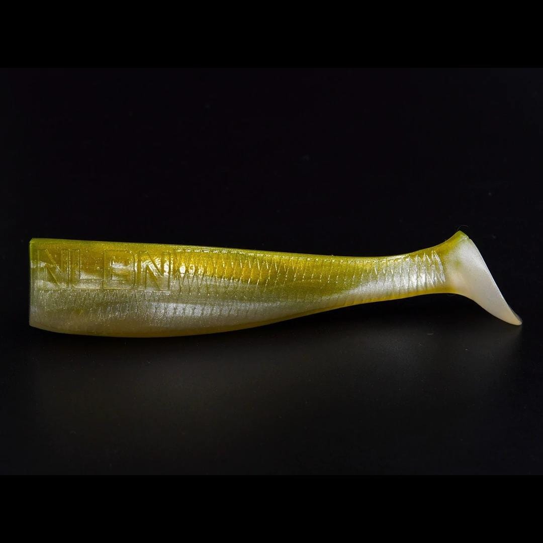 No Live Bait Needed 5&quot; Paddle Tail Green Back