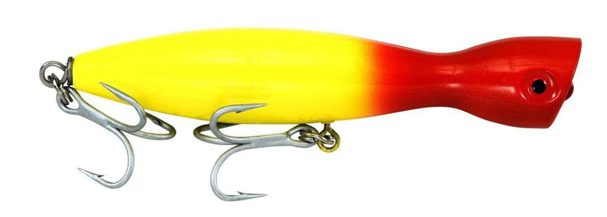 Super Strike Little Neck Poppers 1 1/2 oz / Red Head/Yellow