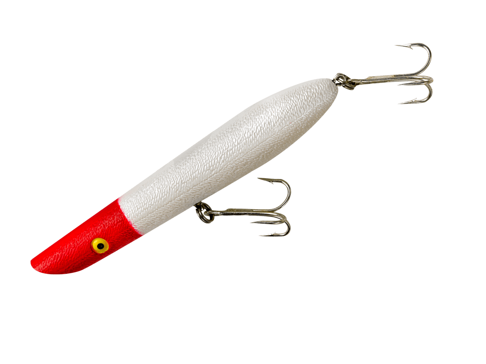 Cotton Cordell Pencil Poppers 1 oz / Pearl/Red Head