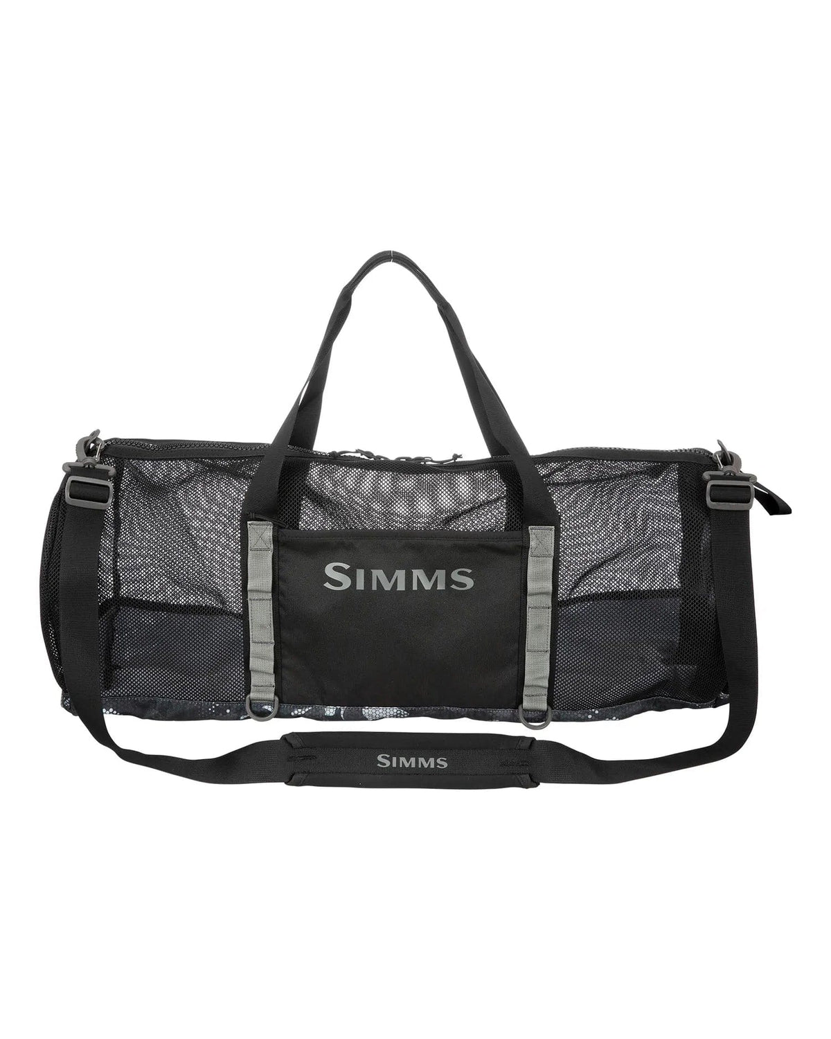 Simms Challenger Mesh Duffel - 60L Hex Flo Carbon