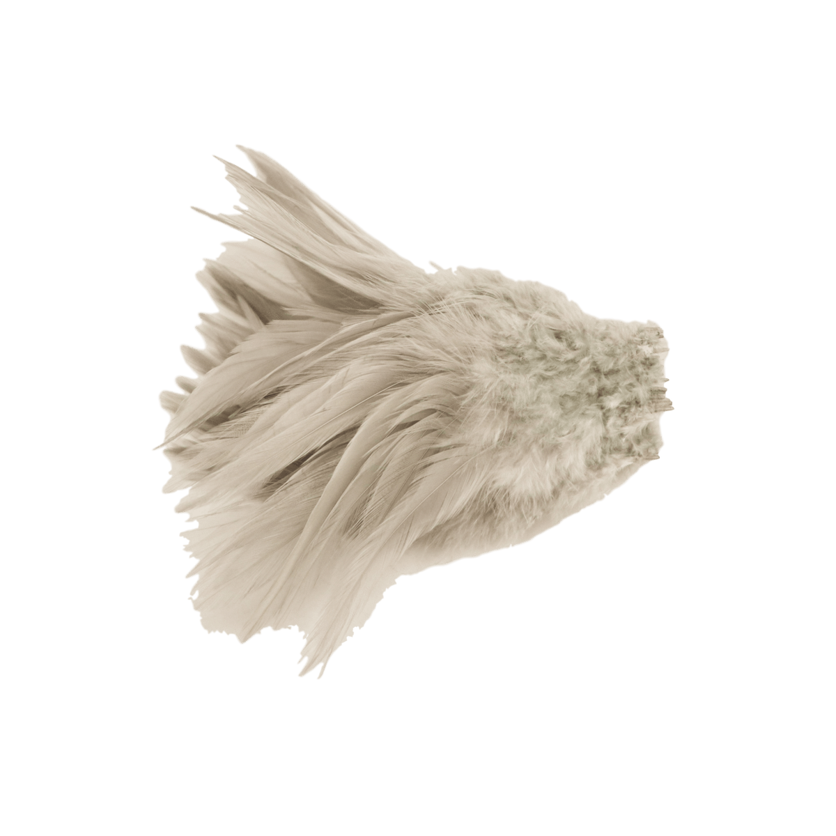 Dyed over White Strung Chinese Saddle Hackle 1/4 oz / Gray