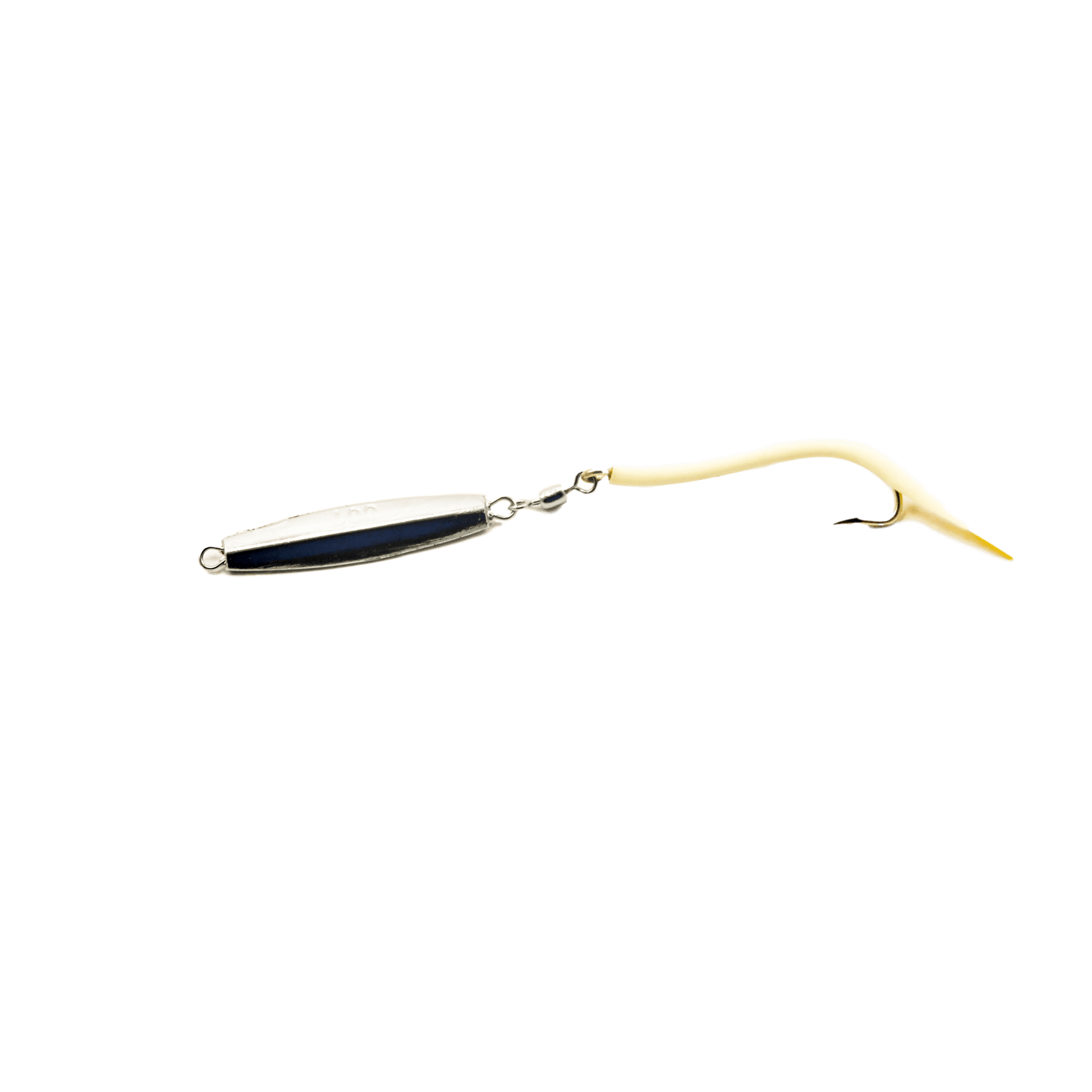 Fin Strike Smooth Chrome Diamond Jigs 1 oz / White Tube Tail