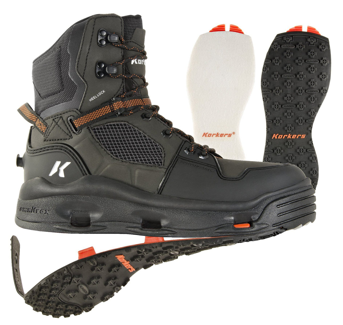 Korkers Terror Ridge Wading Boot (Felt &amp; Cling on Soles)