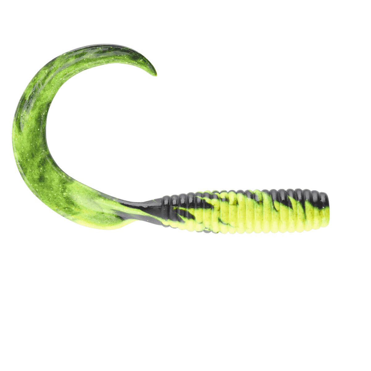 Berkley Gulp! Saltwater Grubs 6&quot; Black Chartreuse Fuze