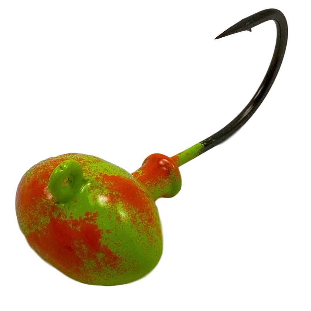 Backwater Custom Baits Football Tog Jigs 3/4oz / Chart. Orange