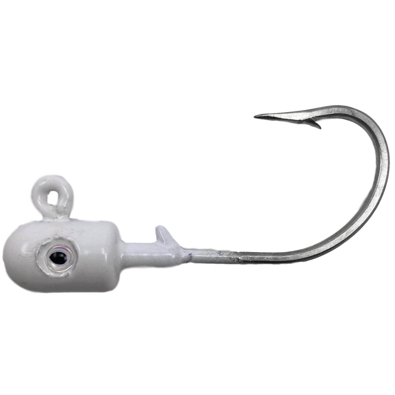 Jecks Bucktails Bullet Barbed Jigheads Black - 3D Eyes / 1/2oz - 3pk