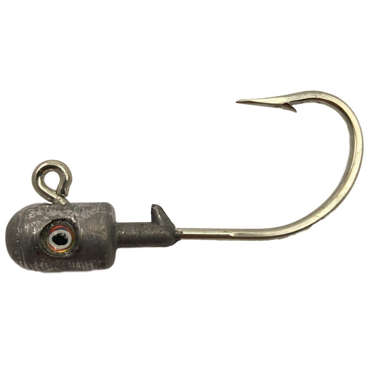 Jecks Bucktails Bullet Barbed Jigheads Unpainted - 3D Eye / 1/2oz - 3pk