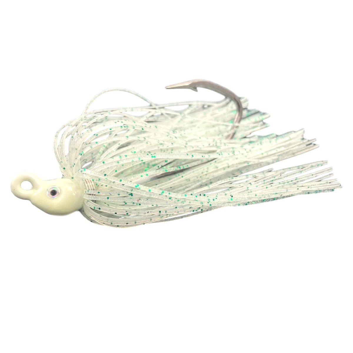 Backwater Custom Baits Poison Tail Jigs (1/4oz Teasers) Glow