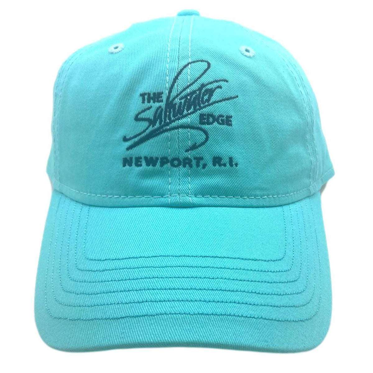 Saltwater Edge Logo Epic Washed Twill Cap Caribbean Blue