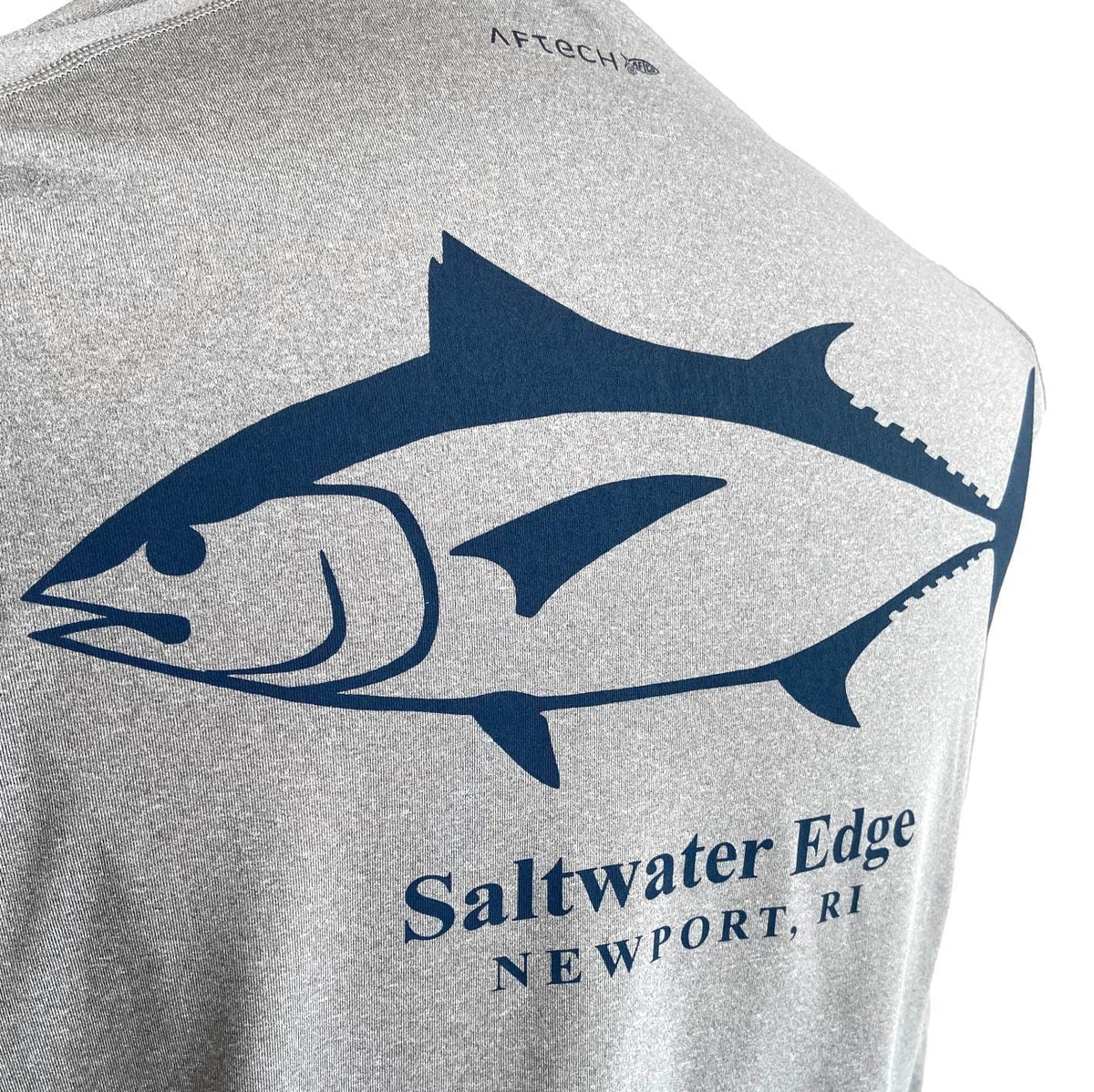 SWE Bluefin Stencil Long Sleeve Performance Hoodie - by Aftco