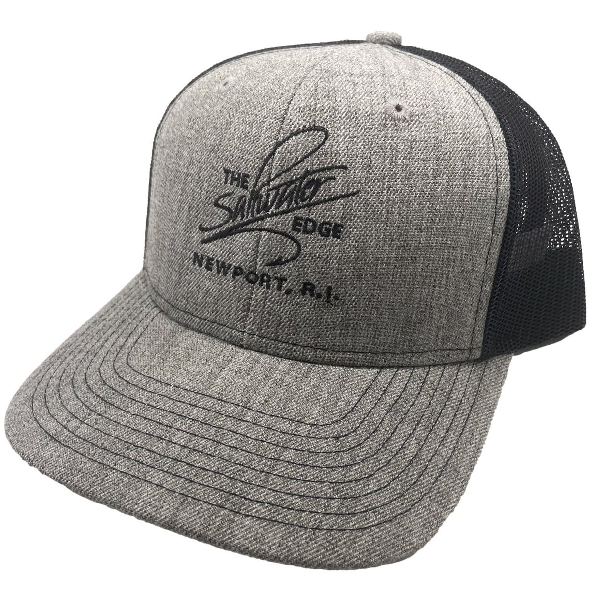Saltwater Edge Logo Zone Trucker Hat Heather Grey/Navy