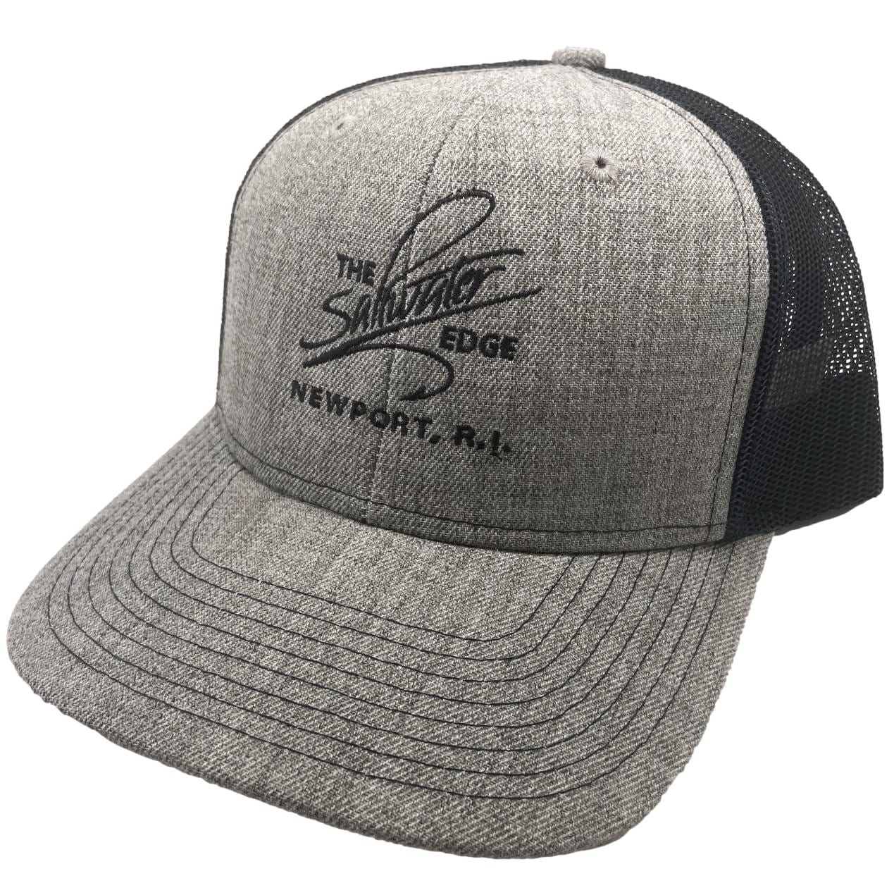 Saltwater Edge Logo Zone Trucker Hat Black/Dark Grey