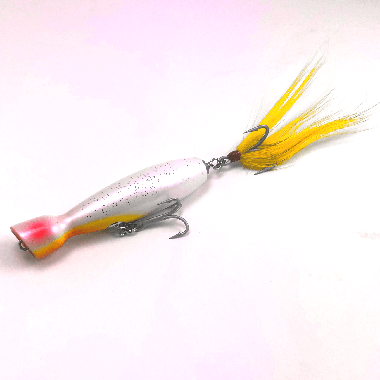 Hog Island Lures Wooden Popper Yellow/White Belly