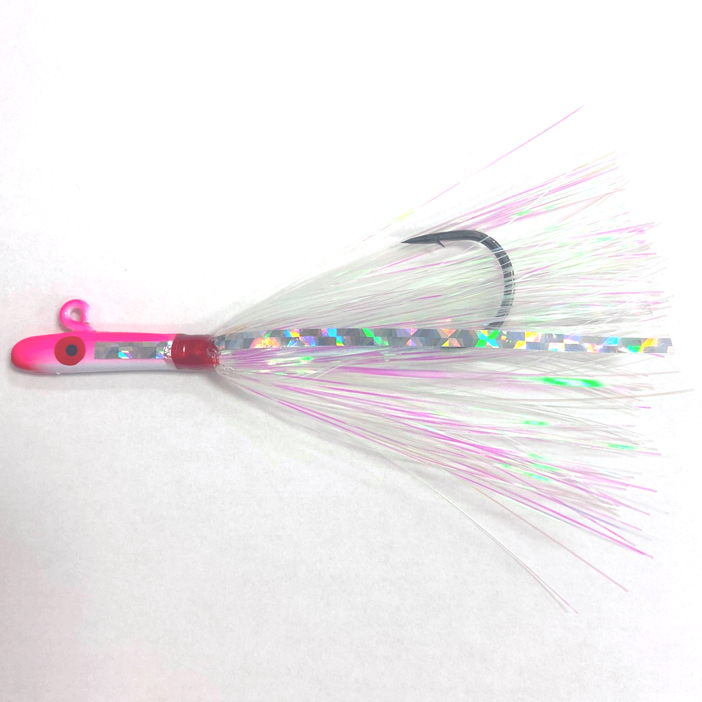 Tsunami Glass Minnow w/ Mylar Skirt XL Hook Teaser Chartreuse/White