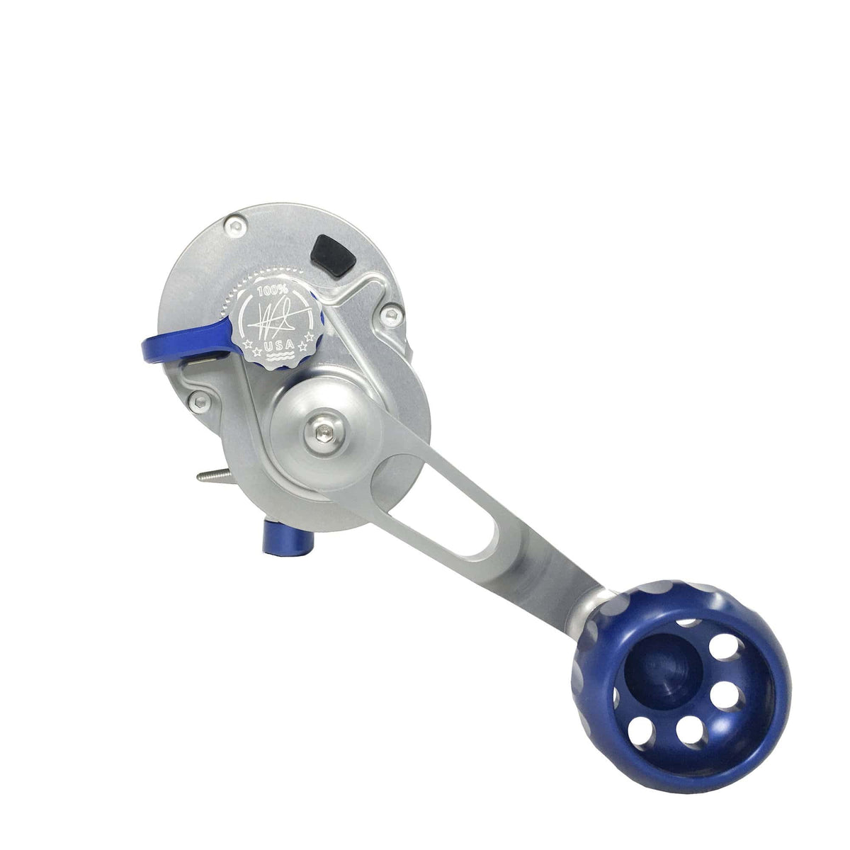 Seigler LGN (Large Game Narrow) Conventional Lever Drag Reels Left / Blue