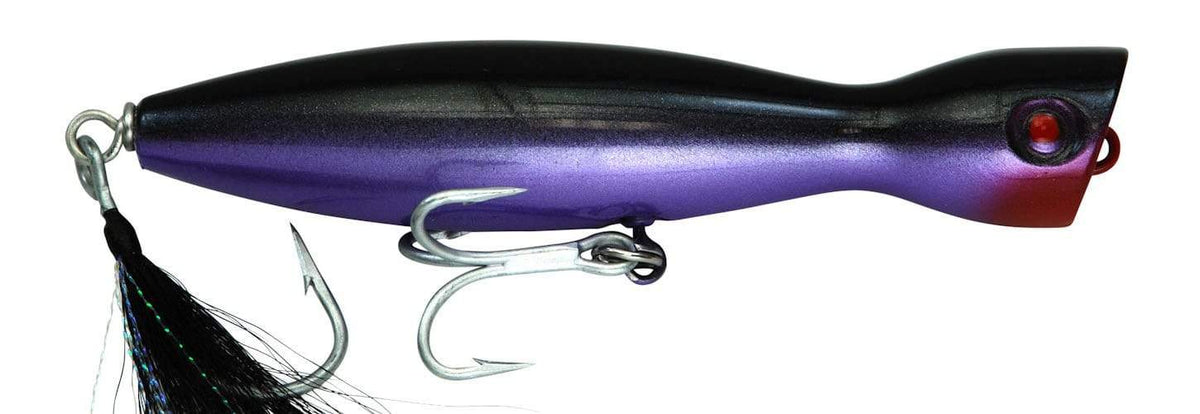 Super Strike Heavy Little Neck Poppers 2 3/4 oz / Black/Purple