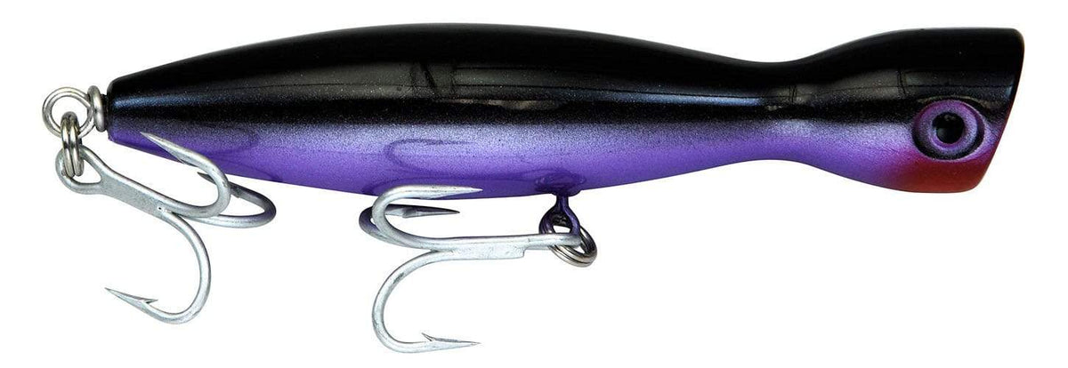 Super Strike Little Neck Poppers 1 1/2 oz / Black/Purple